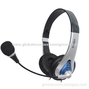 Wired Computer Headset/Headphones with 40mm Speaker, 2.5m Cable